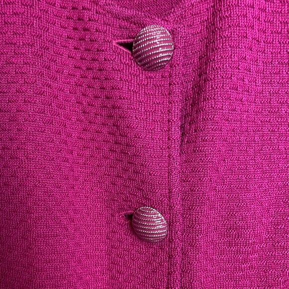 St John Fuschia Dress with Embellished Buttons - Picture 4 of 4